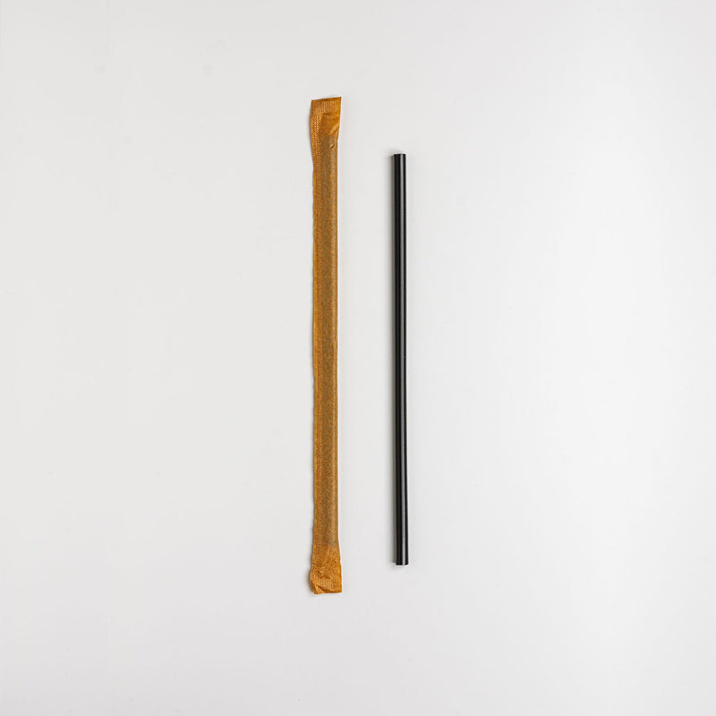 Wrapped Black Straw - BIOST-003 B