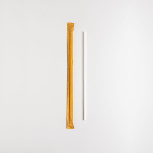 Wrapped White Straw - BIOST-003 W