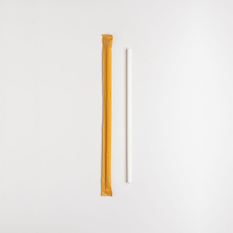 Wrapped White Straw - BIOST-003 W